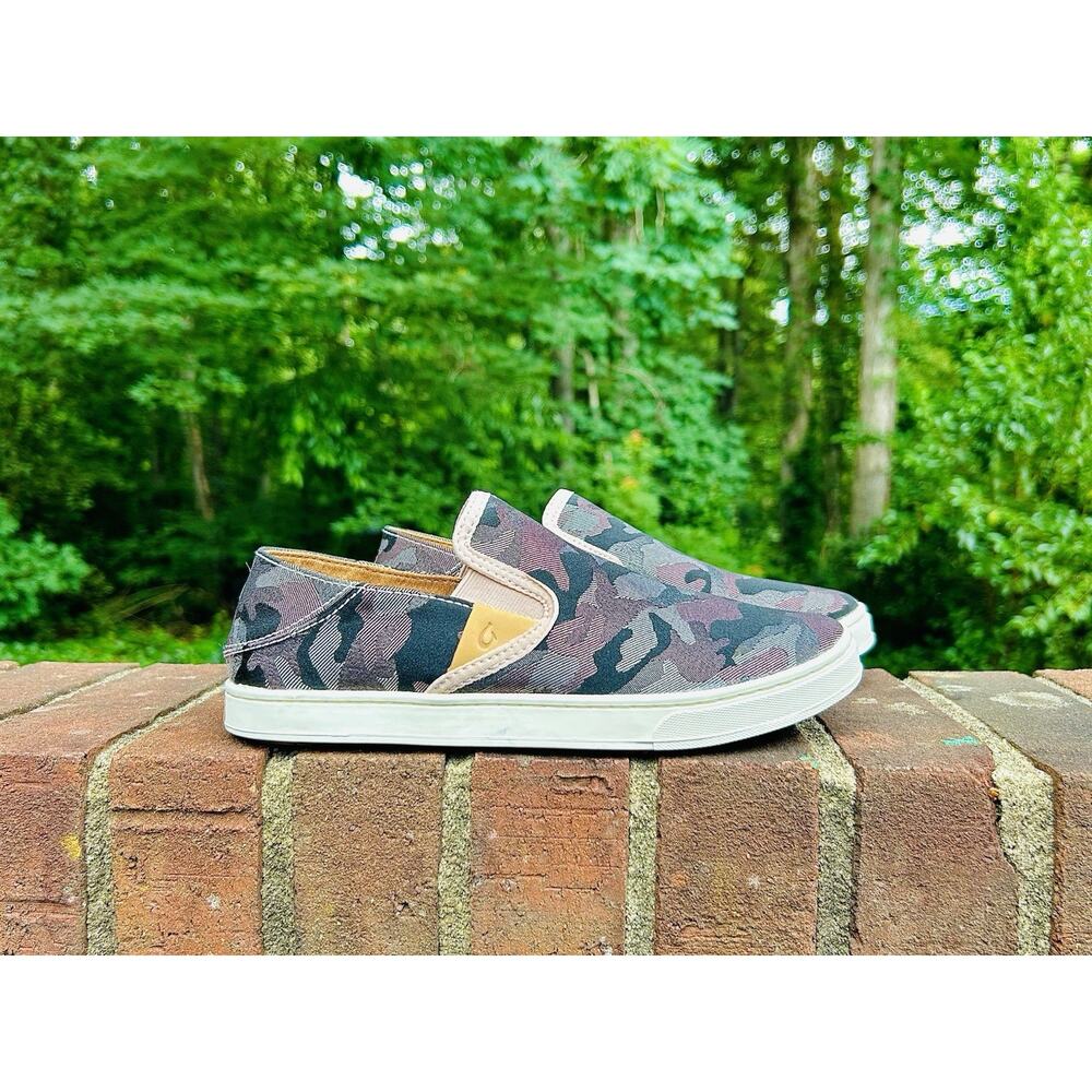 OluKai Pehuea Pa'i Ke Au Camo Slip On Sneakers Women's 7 - Slip On - Hide Heel - Picture 11 of 12